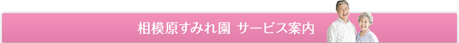特別養護老人ホーム 相模原すみれ園 サービス案内